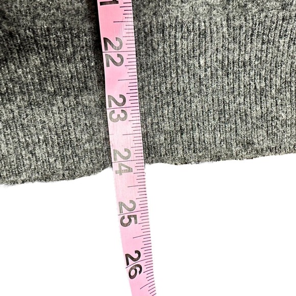 Eddie Bauer Sweater Mens Medium Gray Lambs Wool Blend Vneck Stretch Pullover - Picture 7 of 8